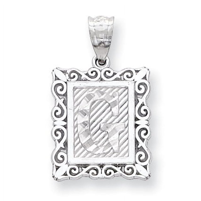 Collier Pendentif Breloque Monogramme Initiale Lettre g en Argent Sterling 925