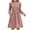 Pink, variant on Women Vintage Dresses Comfy Long Sleeves Puff Dress Trendy A Line Pullover Skirts Juniors Fashion Slim Fit Crew Neck Dress Juniors Solid Pleated Costume,Black,Small