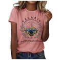 thumbnail image 1 of WEAIXIMIUNG T-Shirts Drôles Humour Adulte T-Shirt d'Été Décontracté pour Femme Imprimé à Manches Courtes Col Rond, 1 of 4