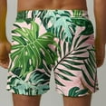 thumbnail image 6 of Odeerbi Mens Swim Trunks Hawaiian Tropical Print Bord Shorts Summer Beach Swimming Trunks Loose Beach Shorts with Pocket Swimming Pants Mint Green, 6 of 6