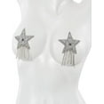 thumbnail image 2 of Rhinestone Star Nipple Pasties Silver O/S, Nylon, 2 of 2