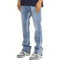 thumbnail image 4 of GINGTTO Men's Relaxed Fit Jeans , Bootcut Mid-Rise , Wash Blue, 4 of 8