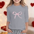 thumbnail image 2 of lnmuld Girls Summer Tops Long Sleeve Round Neck Graphic Print Top Comfortable Casual Blouse for Everyday Play Size:4-5 Years, 2 of 3