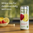 thumbnail image 2 of Happy Being Raspberry Lemon Sparkling White Tea – Antioxidant & Polyphenol Rich, Infused with Turmeric, Elderberry, Caffeine Free, Plant-Based, Low Sugar & Low Calorie Drinks, 12oz (16 Pack), 2 of 11