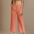 thumbnail image 3 of Mgmyaa Women's Wide Leg Dress Pants Dressy Casual Full Panel Work Office Trousers 7/8th Length Palazzo Pants, 3 of 6