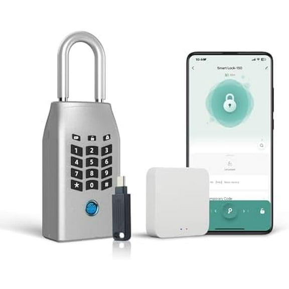 Smart Outdoor Key Lock Box, Fingerprint/Tuya APP/Password/Emergency Key Unlocked, APP Wireless Remote Unlocking, Smart Home Keys Car Key Box$$Office