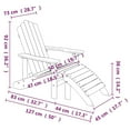 thumbnail image 3 of vidaXL Chaise Adirondack de Jardin avec Repose-Pieds et Table HDPE Anthracite, 3 of 3