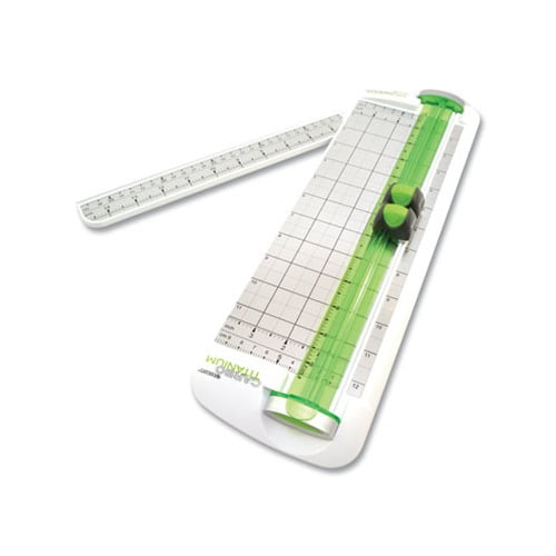 Biplut 857A5 Paper Cutter Sliding Portable Mini Trimmer with Foldable Ruler  for Craft (White) 