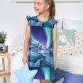 thumbnail image 4 of Balery Night At Lake Aurora 1 Camisón de princesa para niñas, pijama de algodón con mangas abullonadas, suave y bonito.-Large, 4 of 6