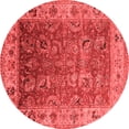 thumbnail image 1 of Ahgly Company Indoor Round Oriental Red Traditional Area Rugs, 7' Round, 1 of 4