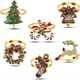thumbnail image 1 of Juego de 6 Servilleteros Navideños, Porta Servilleteros Metálicos Azules para Fiestas Navideñas, Decoración de Mesa para Cenas de Invierno., 1 of 5