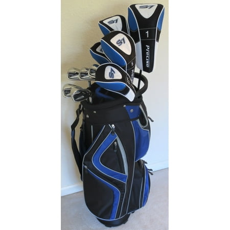 Mens Golf Set Clubs Driver, 2 Woods, 2 Hybrid, Irons, Sand Wedge, Putter and Cart Bag Complete Right Handed