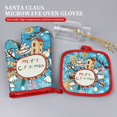 thumbnail image 2 of Santa Claus microwave oven gloves anti-hot and heat insulation oven gloves Gong Bohan LED, 2 of 2