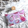 thumbnail image 5 of Pofeuu Dragon Fruit Print Polyester Microfiber Plush Pillowcases, Super Soft and Cozy Pillow Case Covers with Envelop Closure（Pillow core not included）-20"x30", 5 of 6