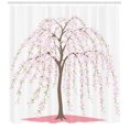 thumbnail image 3 of Ambesonne Weeping Flower Shower Curtain, Flowers Oriental, 69"Wx84"L, Taupe Rose and Pale Pink, 3 of 3