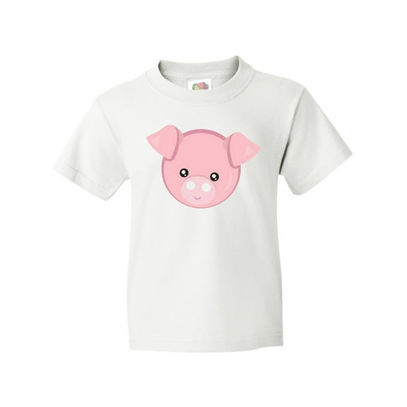 Inktastic Cute Pig, Little Pig, Pig Head, Pink Pig Youth T-Shirt
