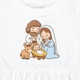 thumbnail image 4 of Inktastic Nativity Scene Christmas Manger Girls Baby Dress, 4 of 5