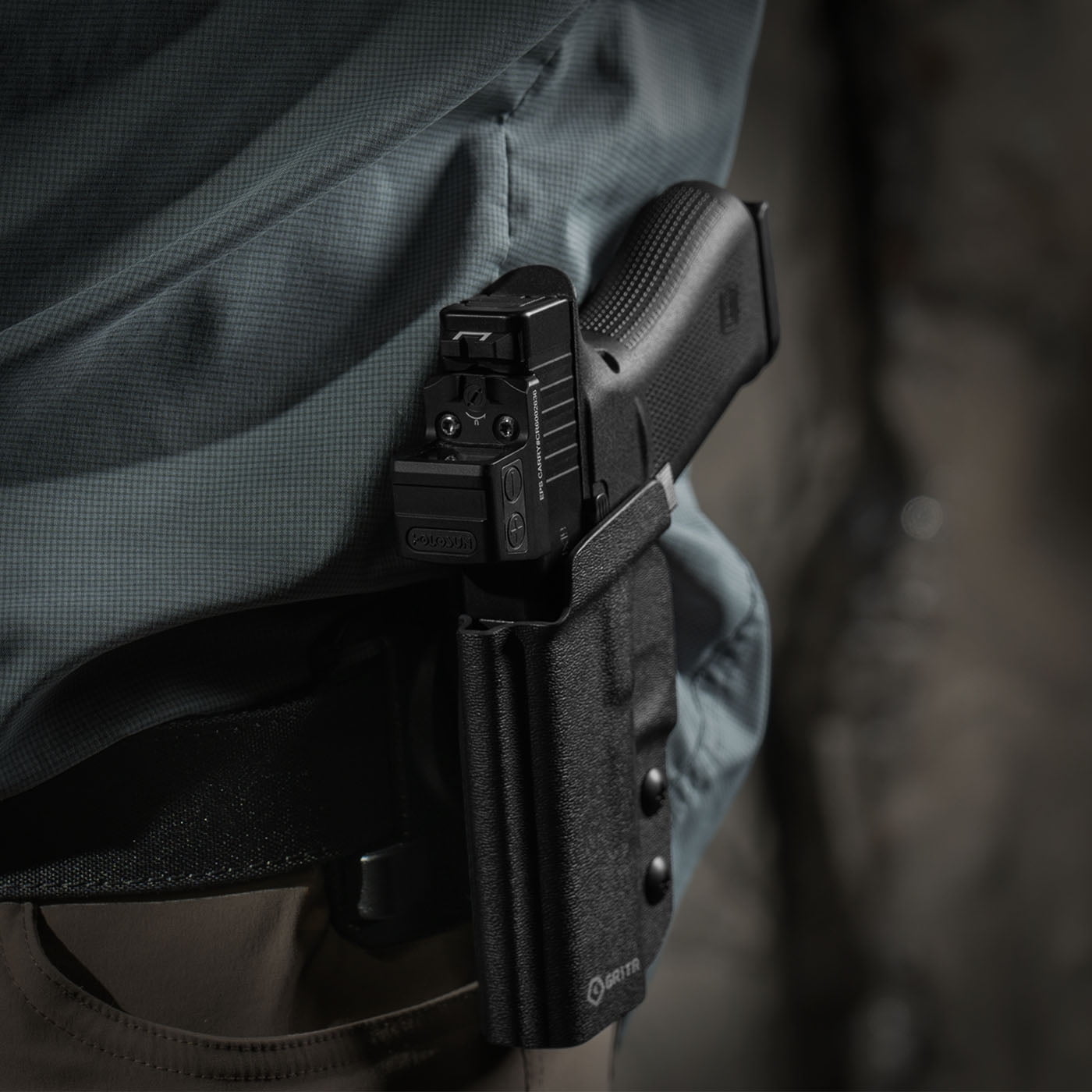GRITR OWB Kydex Left Hand Holster Fits Glock 43X
