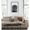 thumbnail image 6 of Kate and Laurel Sylvie Bison Portrait Black and White Framed Canvas Wall Art by Amy Peterson Art Studio, 23x33 Gray, Modern Animal Portrait Art for Wall, 6 of 7