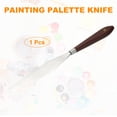 thumbnail image 3 of Palette Knife Painting Tool 5.39" x 0.94" Stainless Steel Art Spatula Pallet knife Scrapers Tools with Plastic Handle for Acrylic Oil Canvas Mixing Spreading, Red/Silver, 3 of 7