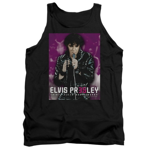 Elvis Presley 35 Leather Tank Top T-Shirt Black