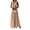 Khaki, variant on Sleeveless Maxi Dress Elegant Wrap V Neck Evening Gown with Belt High Waist Flowy A-Line Long Dress for Wedding Guest Party Prom