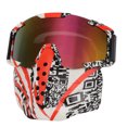 thumbnail image 1 of Máscara de casco de motocicleta de cara completa con parabrisas y gafas para deportes al aire libre, 1 of 8