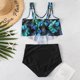 thumbnail image 4 of Moda mujer sexy sin espalda impreso volantes traje de baño bikini split traje de baño Fridja  nalpqowj57470, 4 of 4