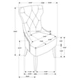 thumbnail image 4 of Baney Fabric Upholstered Dining Side Chair Gray and Black, 4 of 11