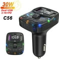 thumbnail image 1 of Bluetooth 5.3 Car 30W PD Type C Dual USB Fast Car Charging Ambient Light Car Charger, 1 of 1
