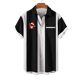thumbnail image 3 of Mens Manga Corta Botón Abajo Camisas, Cuello de Vuelta Navidad Impresa Blusa, Top de Moda Casual, 3 of 4