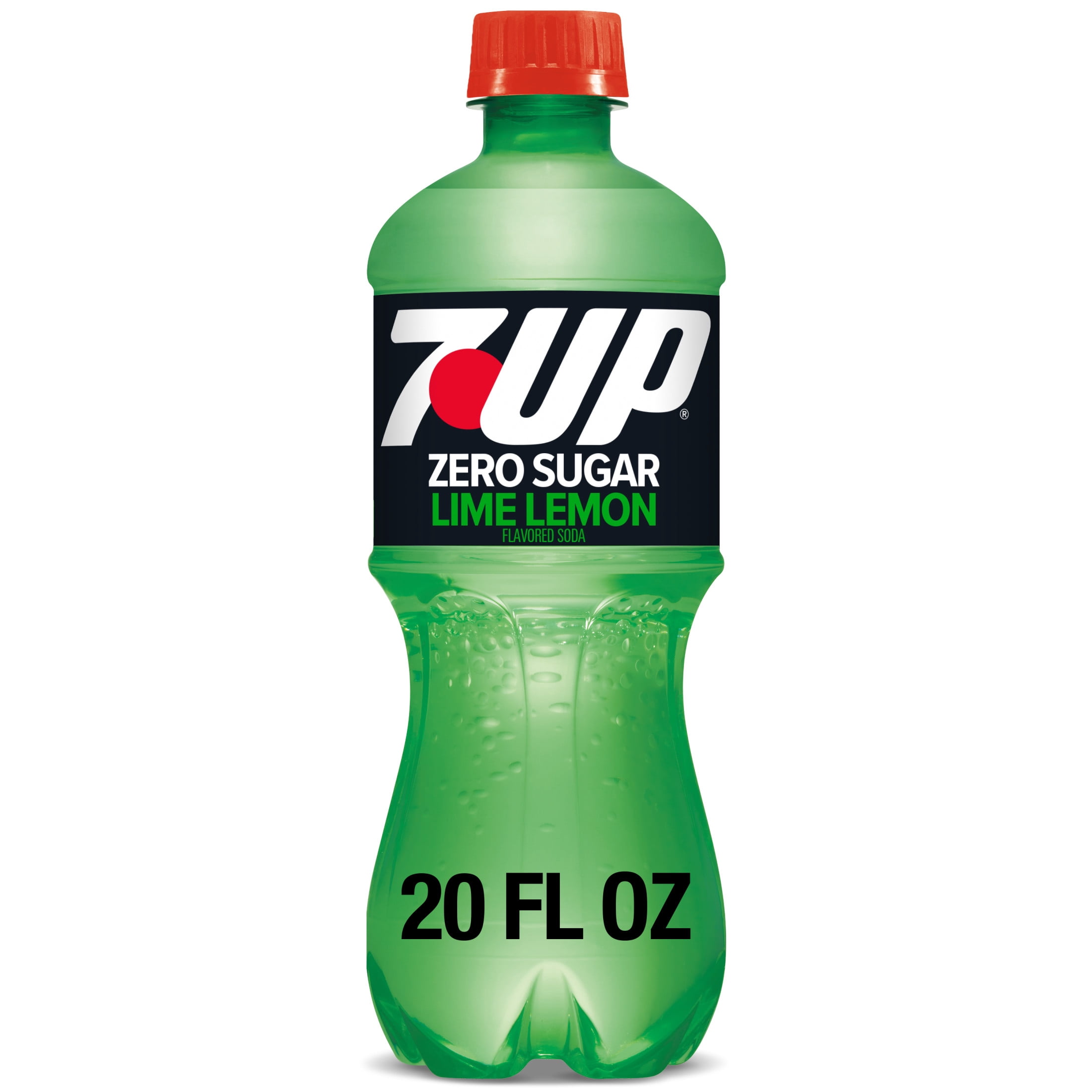 (5 pack) 7UP Caffeine Free Zero Sugar Lime Lemon Soda Pop, 20 fl oz, Bottle