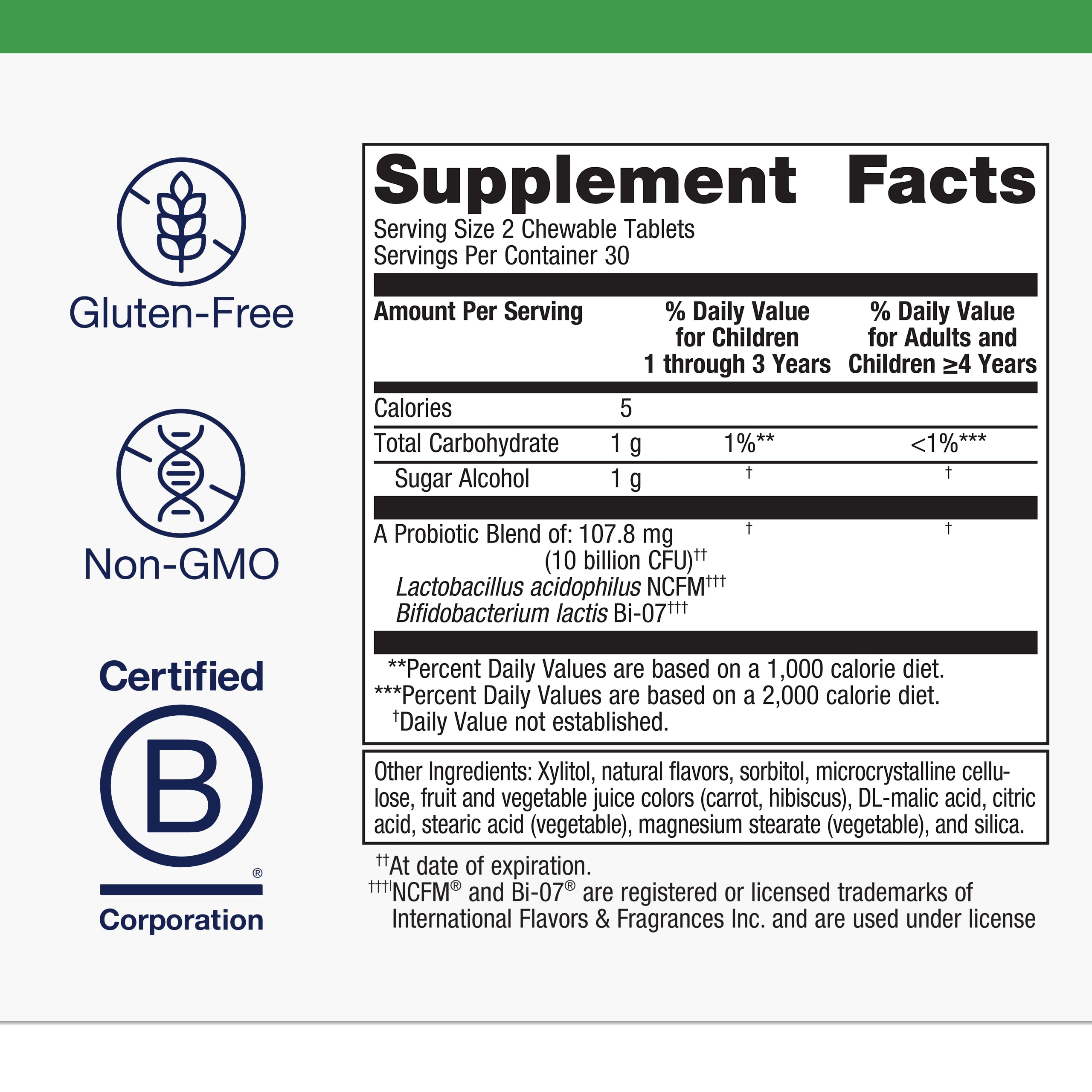 Metagenics UltraFlora Kids Probiotic - 10 Billion CFU - Children's Probiotic Blend - Digestive Health & Immune Health* - For Ages 3 & Up - 60 Tablets