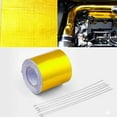 thumbnail image 6 of Qaailabf Heat Resistant Aluminum Foil Tape Roll, 1.97 x 1.81 Inch Self Adhesive Metal Duct Tape, High Temperature Insulation Tape for HVAC, Exhaust Pipes & Range Hood, Gold & Silver, Waterproof, 6 of 6