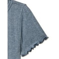 thumbnail image 3 of Wonder Nation Girls Short Sleeve Ribbed Top, Sizes 4-18 & Plus, 3 of 3