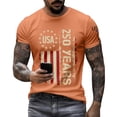 thumbnail image 4 of Dwelliawo Men’s 250th Anniversary Patriotic Shirt American Flag Shirts 250 Anniversary Usa T Shirts 250 Years American Plus Size T Shirt Pullover Saffron M, 4 of 5