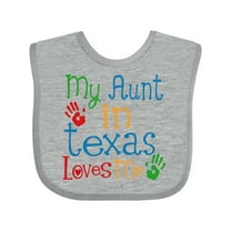 Inktastic My Aunt in Texas Loves Me Boys or Girls Baby Bib
