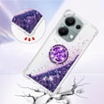 thumbnail image 3 of Funda para Xiaomi Redmi Note 13 Pro 4G con Brillo Líquido Flotante, Purpurina, Parachoques y Anillo Giratorio Soporte, 3 of 5