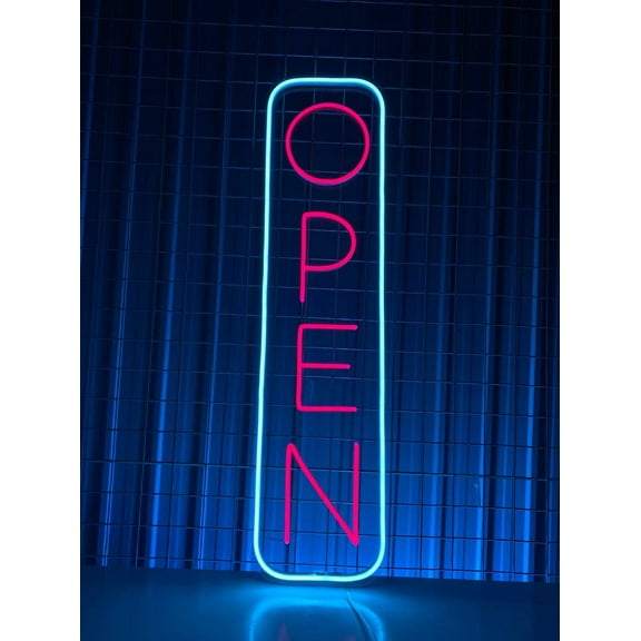 Glowneon Open Neon Sign, OPEN Sign Business Logo Led Light