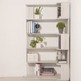 thumbnail image 4 of Leumius 5 Tier Freestanding Bookshelf,Wooden L-Shaped Corner Bookcase with Anti-drop Panel and Anti Tipping Device, Display shelf Open Storage,Light Gray, 4 of 21