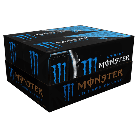 (20 Cans) Monster Lo-Carb Energy Drink, 16 Fl Oz