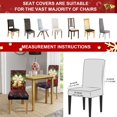 thumbnail image 6 of Christmas Chair Covers for Dining Room Set of 6 Stretch Dining Chair Covers Xmas Kitchen Chair Slipcovers Pattern Luxury Removable Washable Parson Chair Covers(6Pcs,Xmas Little Bell), 6 of 6