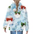 thumbnail image 3 of UACY Toddler Girls Christmas Hooded Sweatshirt, Snowman Graphic Long Sleeve Oversized Festive Pullover Top, Holiday Fashion Clothes for Girls (Brown, 18-24 Months), 3 of 6