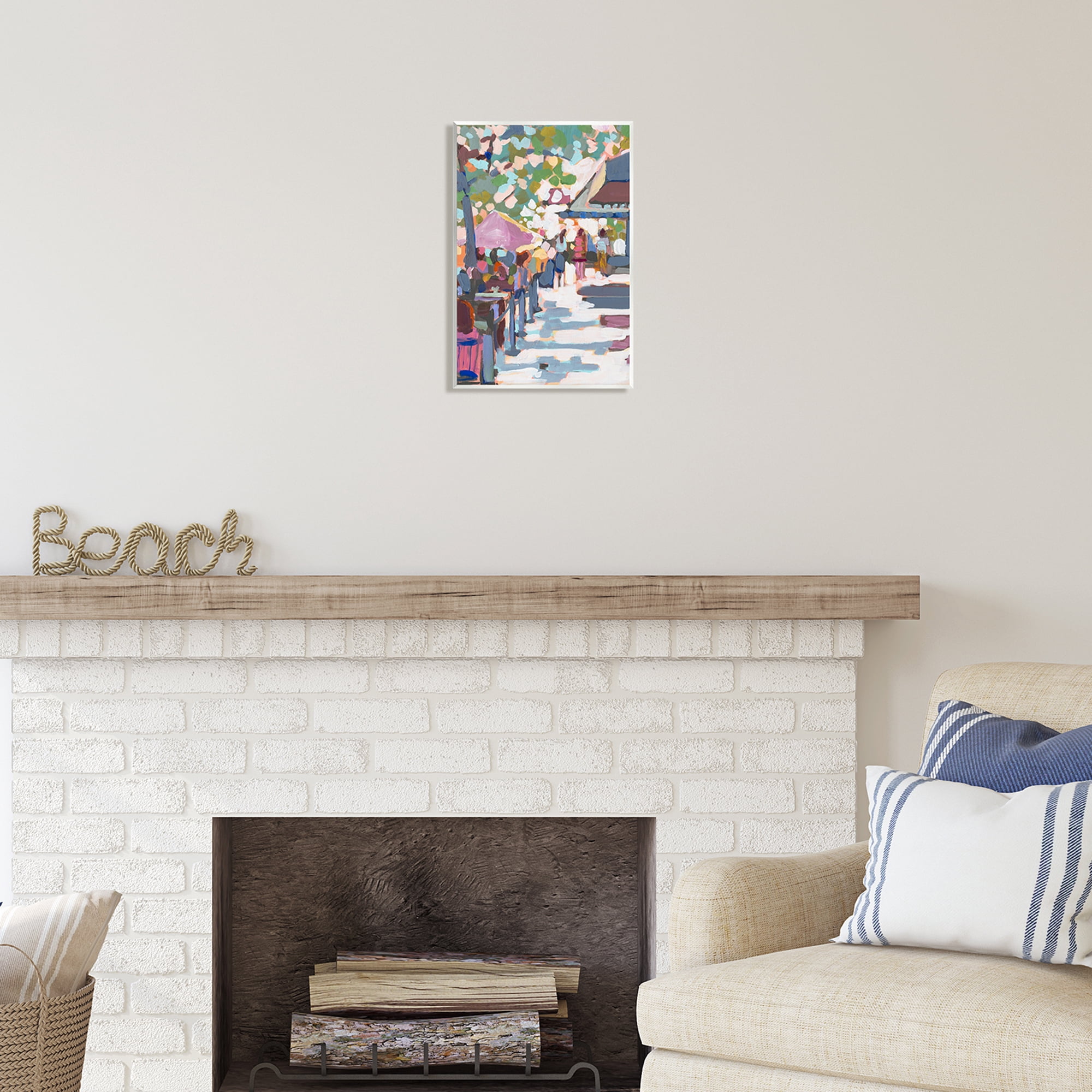Stupell Industries Abstract City Market Abstract Painting Unframed Art Print Wall Art, 10 x 15