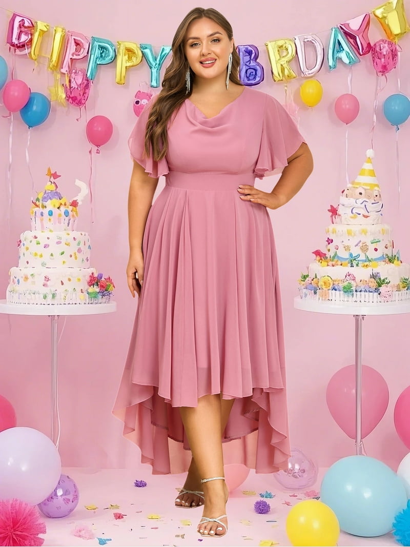 LapaPlus Womens Formal Maxi Dress, Plus Size XL-6XL, Ruffled Sleeves, Empire Waist, Chiffon - Walmart.com LapaPlus Womens Formal Maxi Dress, Plus Size XL-6XL, Ruffled Sleeves, Empire Waist, Chiffon - Walmart.com