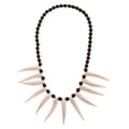 thumbnail image 1 of Collar de de Cuerno de Marfil Artificial Colmillo Tribal de Cosplay de Diente Tribal, 1 of 5