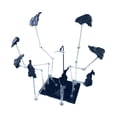 thumbnail image 3 of Bunblic Model Action Figure Stand Hobby Action Base Display Rack Lightweight Creative Holder with Flying Rock Effect Decor Decorative Gray, 3 of 8