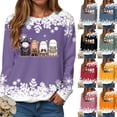 thumbnail image 6 of Godom Halloween Womens Sweatshirts Ghost Graphic Long Sleeve Tunic Shirts Crewneck Loose Pullover Tops 2025 Trendy Outfit, 6 of 7