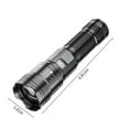 thumbnail image 3 of Super Bright LED Flashlight Rechargeable USB | LCD Battery Display, Zoomable 3 Modes | Waterproof Aluminum Alloy, 1800mAh Portable Handheld Torch, Black, 17.3cm, 3 of 9