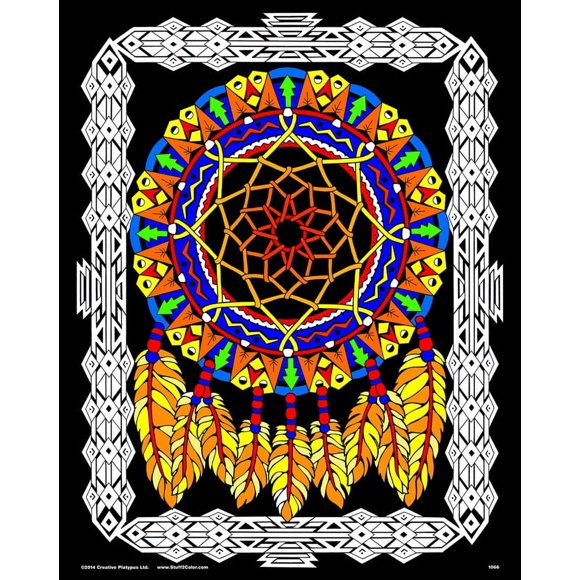 Stuff2Color Velvet Dream Catcher Fuzzy Velvet Coloring 16" x 20" Poster
